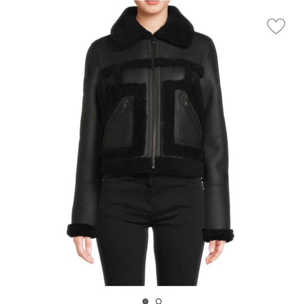 Dominic Bellissimo genuine shearling jacket black size s